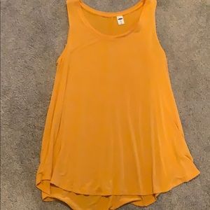 Yellow flowy tank top